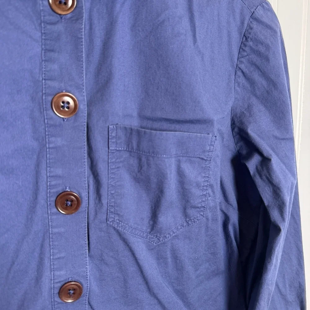 Boden Boy’s Navy Blue Button Down Cotton Dress Shirt Size 12
